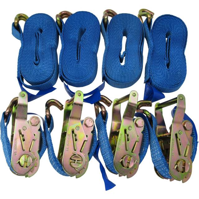 Securefix Direct - Ratchet Tie Down Straps 35MM 3T 6M X4 (Heavy Duty Cargo Trailer Lashing Ton j Hook)
