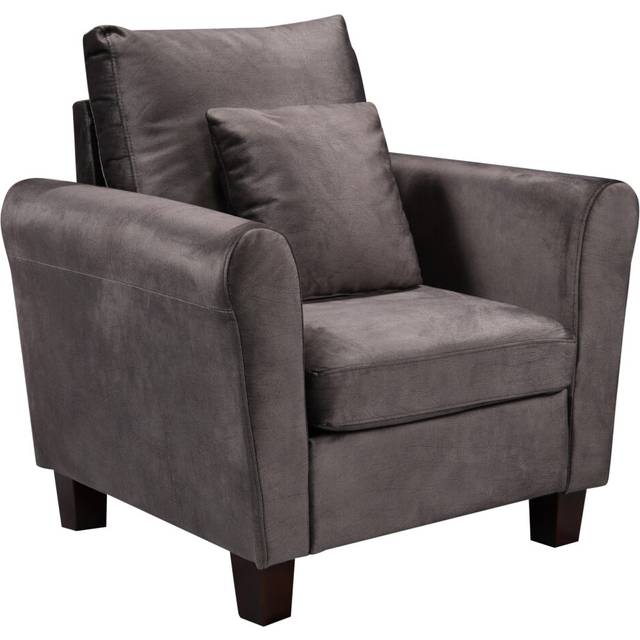 (Mink, Chair Only) Brushed Velvet Sofa 3 Seater 2 Seater Chair Footstool Grey Brown or Mink