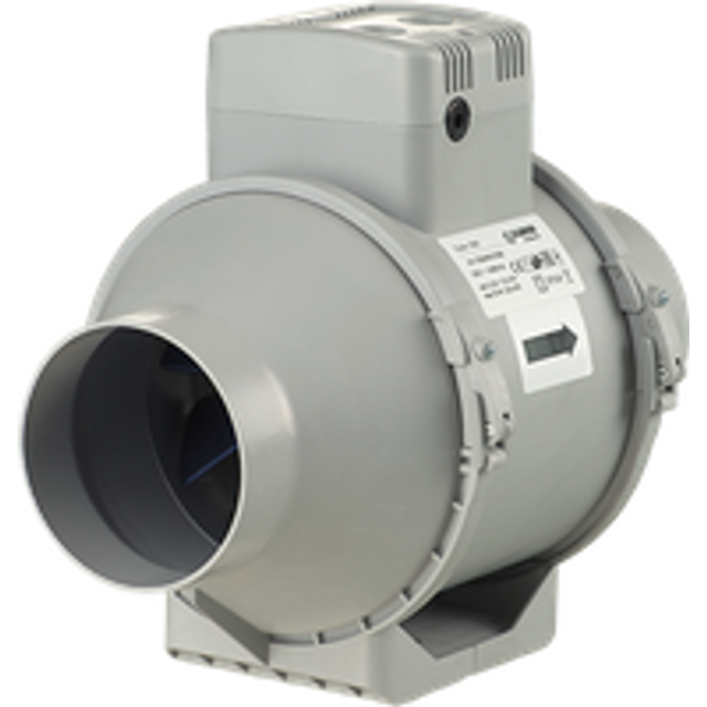 Blauberg Turbo In-line Mixed Flow Fan with Timer - 100mm - TURBO-100-T