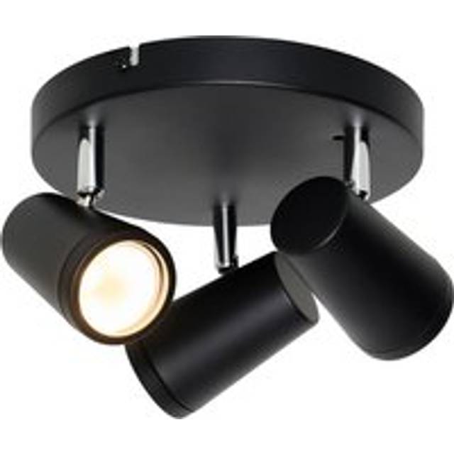 (3 Light) Litecraft Trisha Spotlight Bathroom Plate - Black