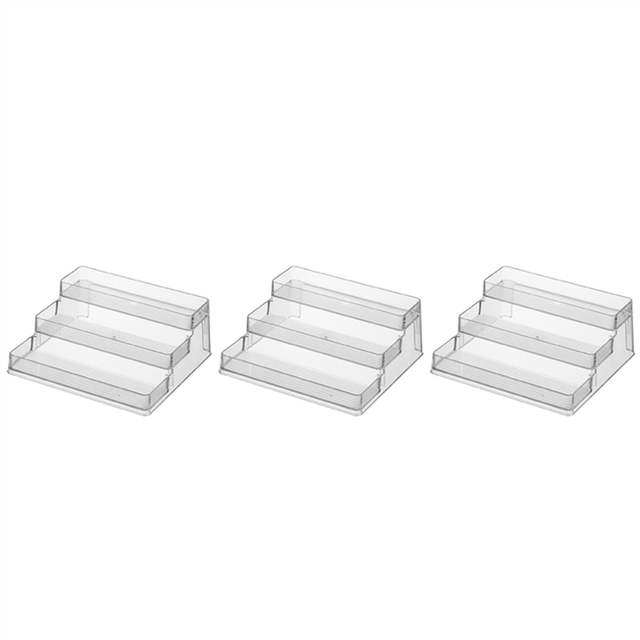3X Spice Rack Kitchen Pantry Step Shelf Cabinet Organizer, Spice and Food Kitchen Cabinet Pantry Shelf