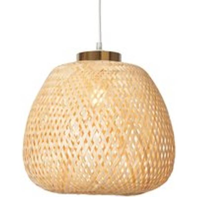 Litecraft - Naya Light Shade 33cm Woven Bamboo Easyfit Ceiling Lampshade - Natural