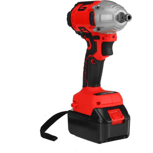 (2 Batteries + 5 Sockets) 330NM 3000RPM Electric Cordless Brushless Impact Wrench W/ 1 or 2pcs Battery & 5pcs Sockets
