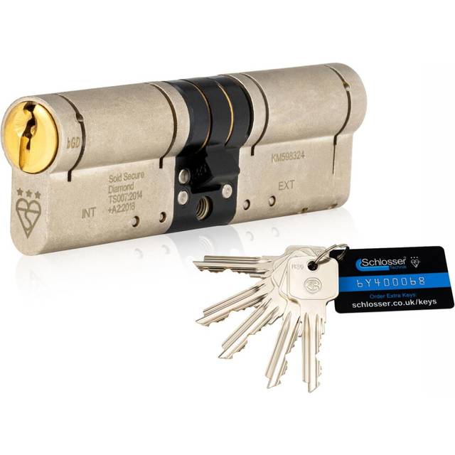 SCHLOSSER TECHNIK 3 Star Kitemarked Euro Cylinder Lock 50EX/50 (100mm) in Dual Finish, British Standard TS007 Anti-Snap Barrel Lock.