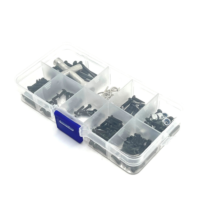 159PCS Metal Upgrade Retrofit Screw Tool Box for SCY 1/16 16101 16201 Q130A Q130B RC Car Parts