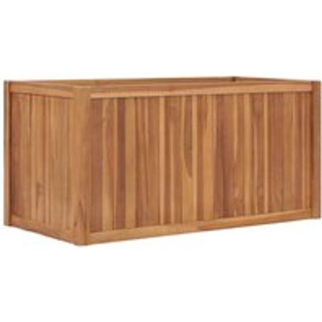 Raised Bed 100x50x50 cm Solid Teak Wood - Brown - One Size
