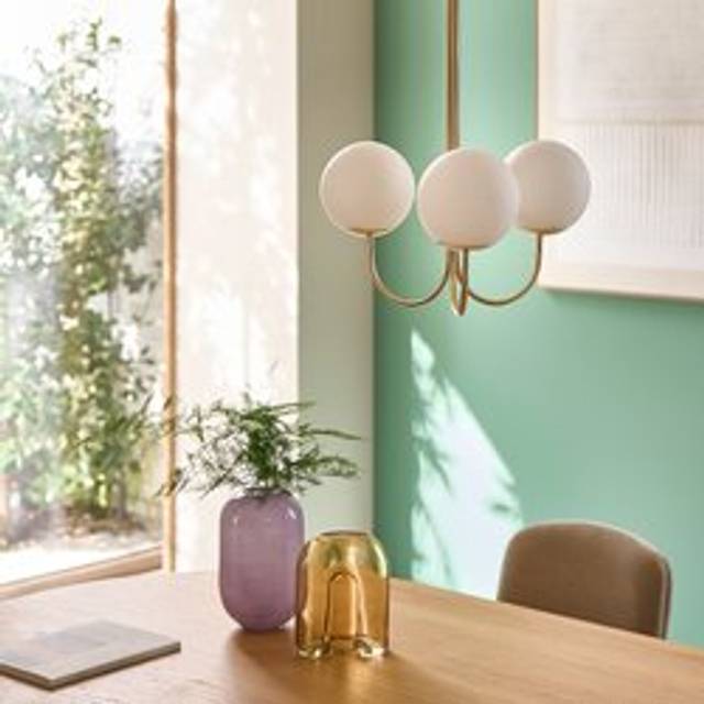 Moricio Opaline & Brass Ceiling Light - White - ONE SIZE