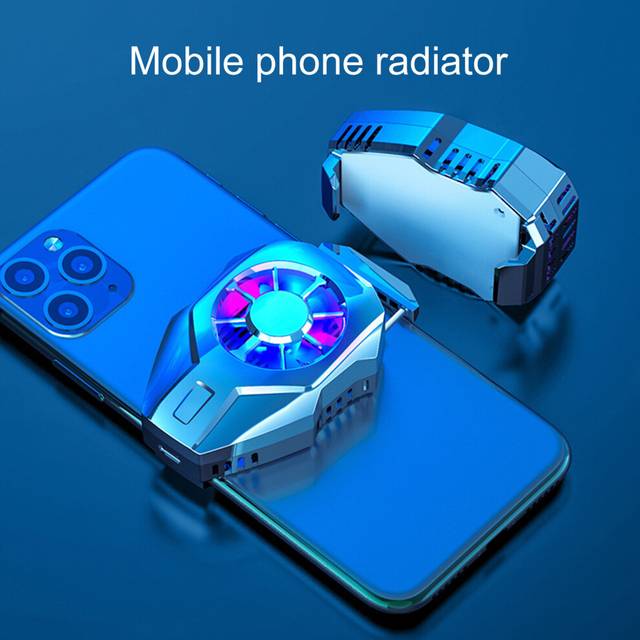 (Black) L-01 Phone Radiator Portable Fast Heat Dissipation Semi-comductor Gaming Phone Cooler for Video Playing