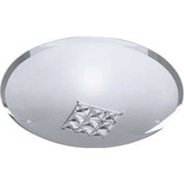 Quadrex Round Flush Light With Square Crystal Windows