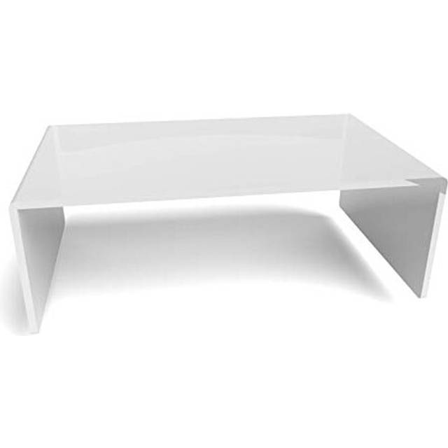 Monitor/TV Riser Display Stand Gloss Acrylic (White)