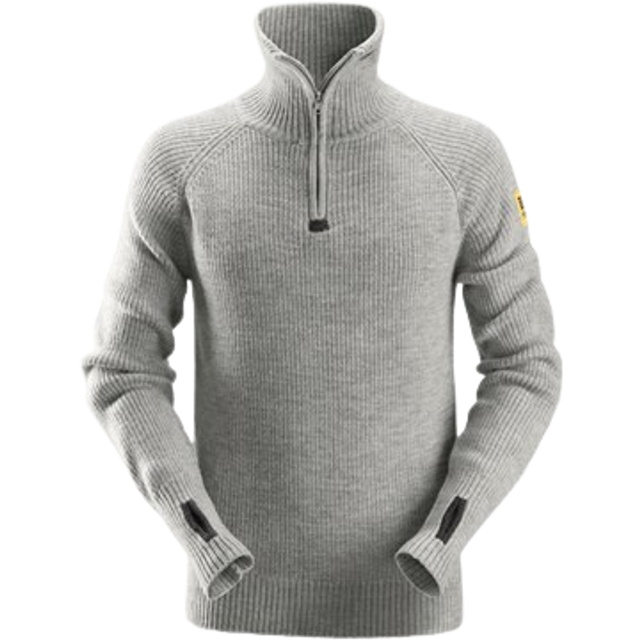 Snickers Workwear ½ Zip Wool Sweater - Grey Melange