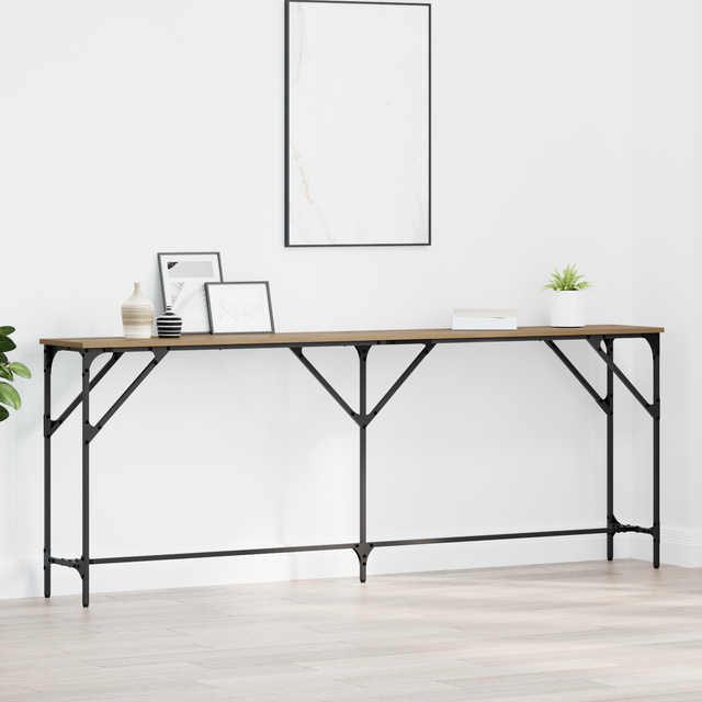 vidaXL Konsolbord artisan ek 200 x 29 x 75 cm