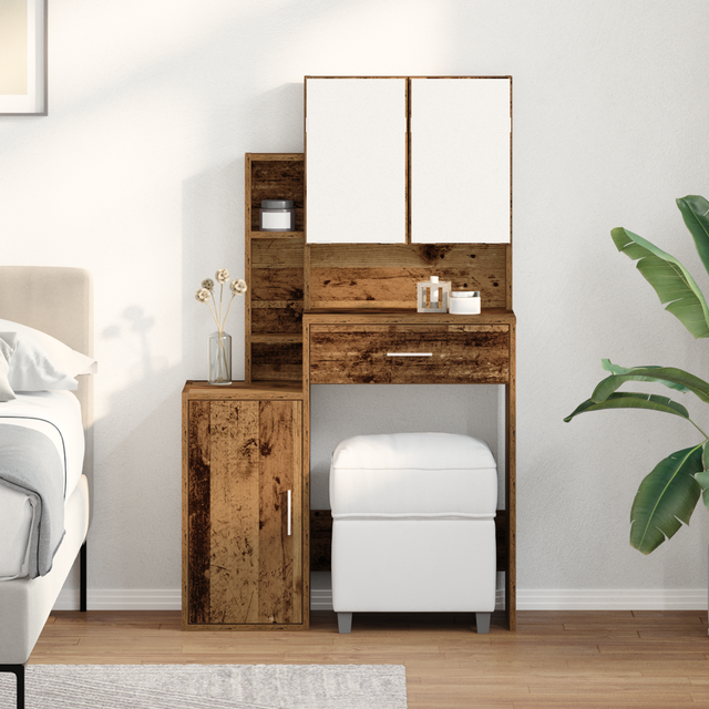 Vidaxl - Dressing Table Old Wood 80 x 35 x 132 cm Engineered wood