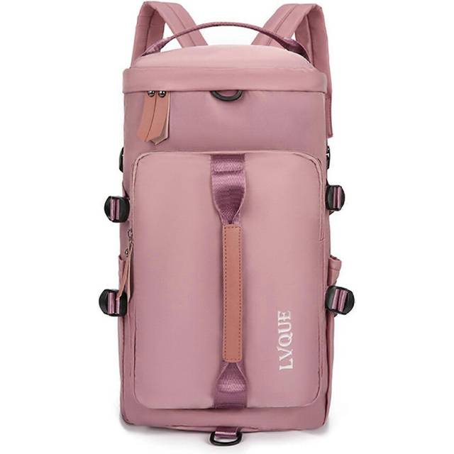 (purple pink, One size) Sport Gym Bag Travel Duffel Bag with Shoe Compartment and Wet Pocket Water-Resistant New