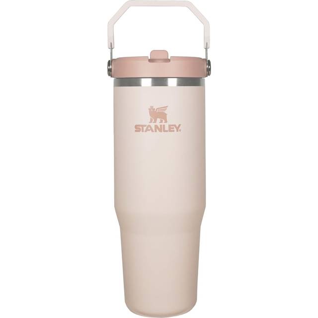 STANLEY Ice Flow Flip Straw Rose Quartz Vacuum Tumbler Water Bottle Cold Insulated Stainless Steel Bottle Water Bottle Sports Outdoor Warranty rose quartz