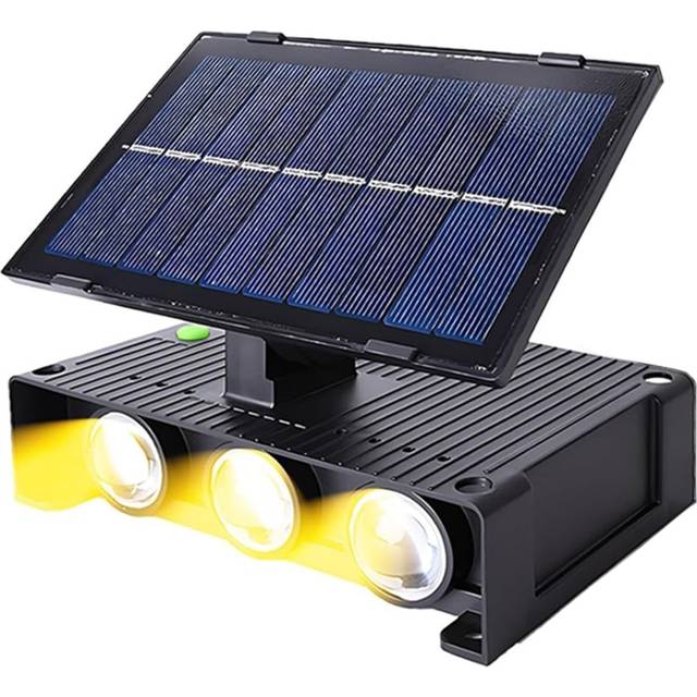 ExtraStar Modern Up and Down LED Solar Wall Light Warm White 3000K, Black