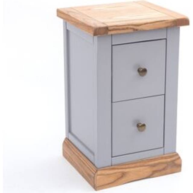 Pittsford 2 Drawer Bedside Table - Grey (56cm H X 35cm W X 32cm D)