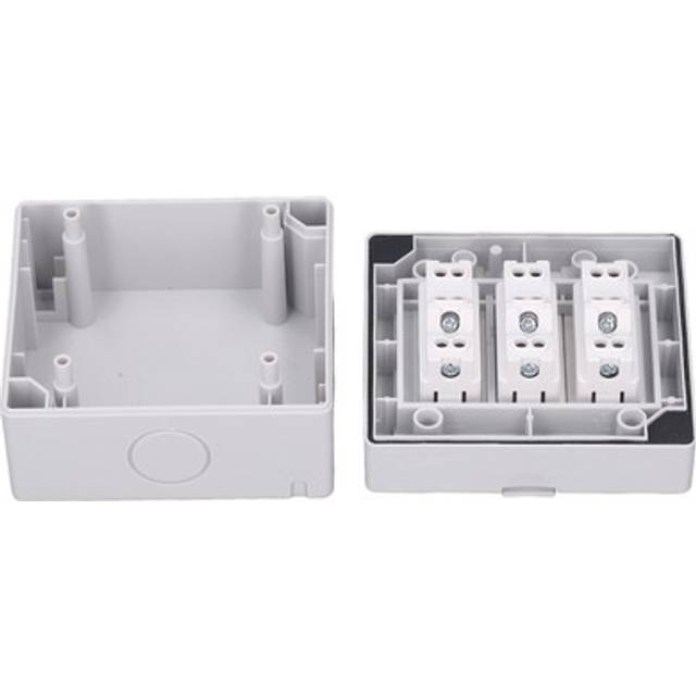 Waterproof Wall Socket Ip55 Dustproof Flame Retardant Housing 3 Port Wall Outlet