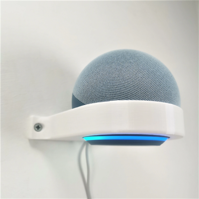 Echo Dot 4th Generation Wall Bracket Wall Mount Holder Ring Halo Grey
