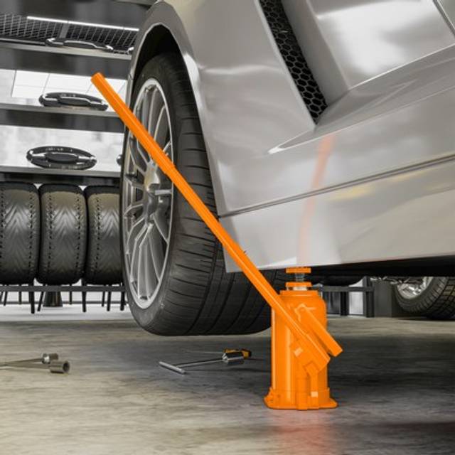12 Ton Hydraulic Bottle Jack With 19-37 Cm Lifting Range, Car Jack Lift, Orange