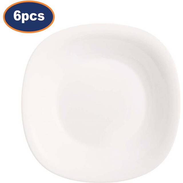 Soup Plate Luminarc Carine Glass 21cm Serving Stew Pasta Dish Microwave Safe 6pc