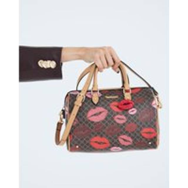 River Island Womens Brown Morgan Lips Monogram Cross Body Bag - One Size