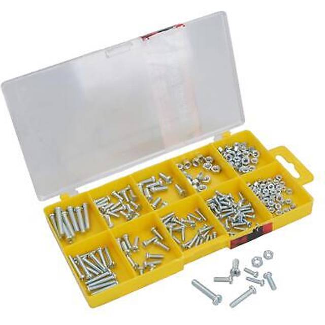 275pc Assorted Metric Machine Screws And Nuts M3 - M5 With Phillips Head