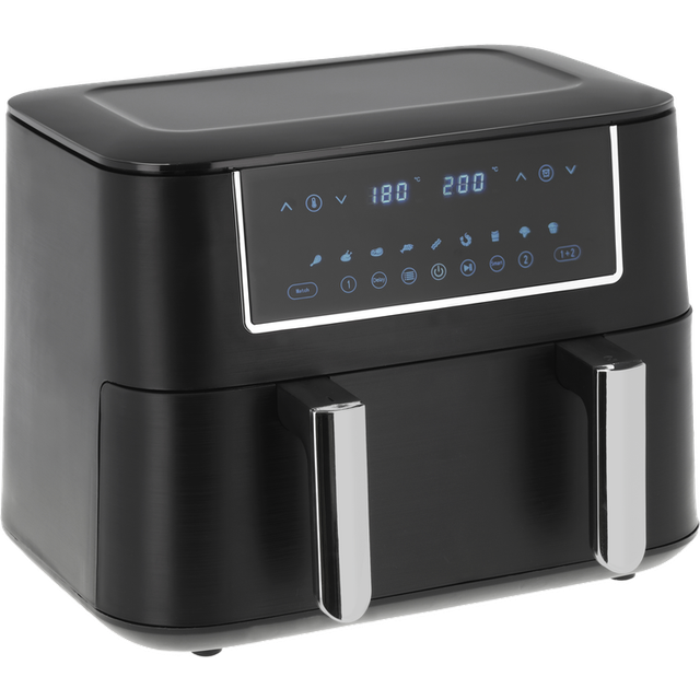 Dubbel airfryer 2800 watt från Nordic Sense - Svart/Silver färg - ABS