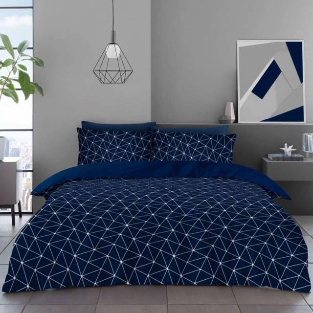 Lions King Size Bedding Sets - 100% Polyester Reversible Printed Pattern Quilt Duvet Cover with Pillowcase, Soft Geometric Shapes Pattern, Bed Linen,