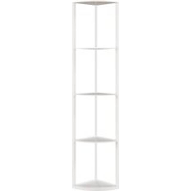 Homcom Rgb Led Floor Lamp With Shelves, 5-tier Dimmable Standing Lamp With Adjustable Brightness And Remote Control, Modern Corner Display Shelf Unit