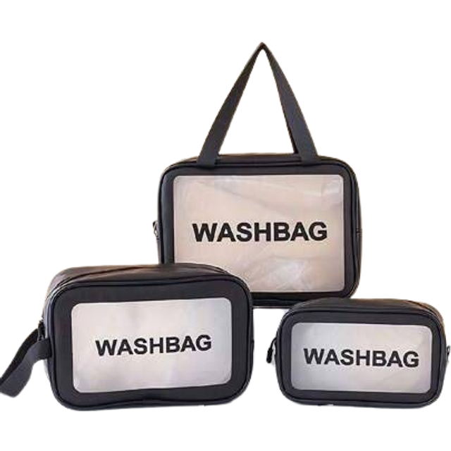 SHEIN 1pc Large Capacity Waterproof Makeup Storage Bag With Clear Portable Design And Double Handles - Perfect For Organizing Cosmetics And Toiletries Makeu