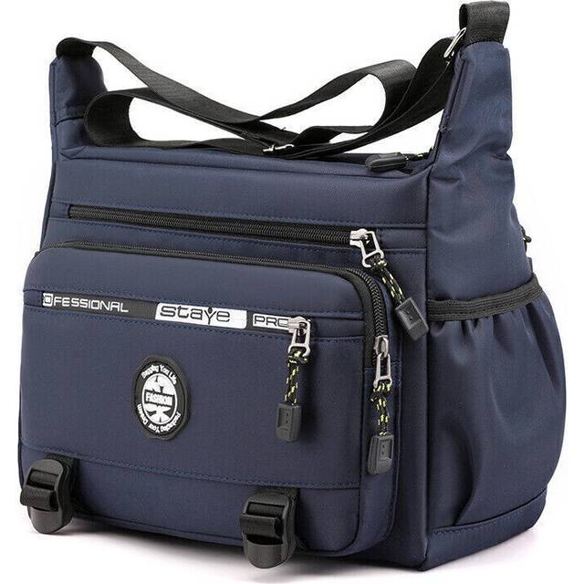 Mens Multi Pockets Cross Body Messenger Bag Travel Cabin Work Shoulder Satchel