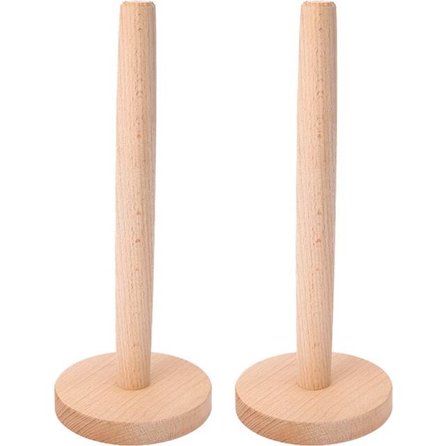 Kitchen Wooden Roll Paper Towel Holder Bathroom Vertical Stand Disposable Storage Accessories B