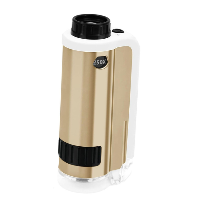 Mini Microscope for Kids, 100x-250x Zoom Pocket Microscope,STEM Science Handheld Miniscope Birthday Gifts Kids