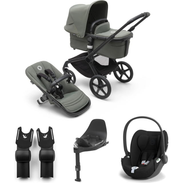 Bugaboo Fox 5 Complete Pushchair - Black/Forest Green/Forest Green