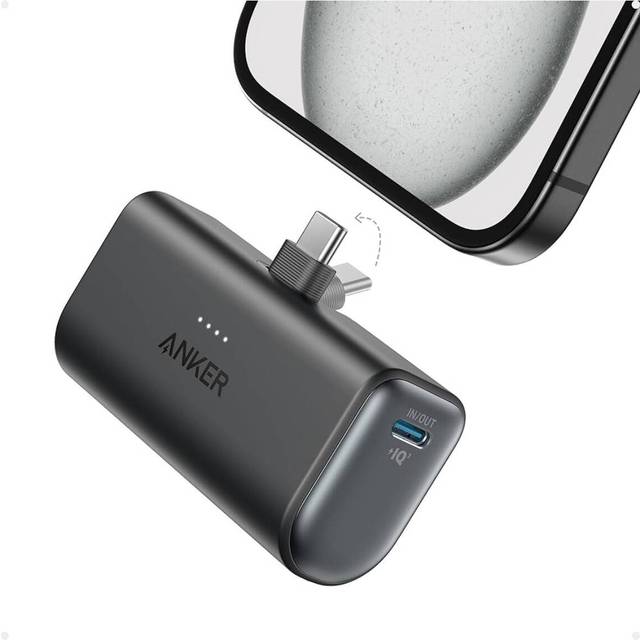 Anker Nano Power Bank (22.5W, Built-In USB-C Connector) Black Stone