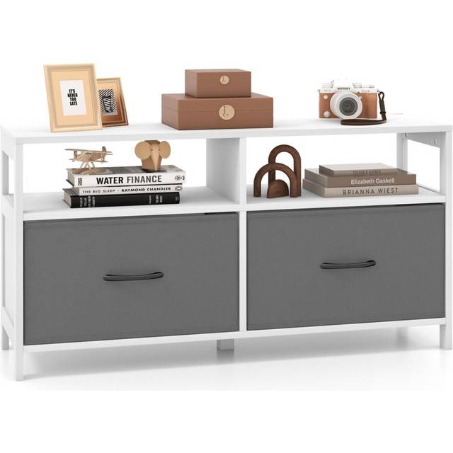2-Drawer Fabric Dresser Bedroom Wide Chest of Drawers TV Cabinet Stand