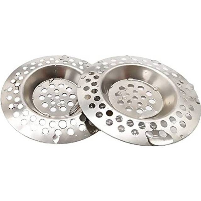 Juliyeh (2 pcs) 70mm Stainless Steel Kitchen Sink Strainer Plug Sink Sieve Sink Hole Strainer Drain Protector for Bathroom and Kitchen, Hair Catcher