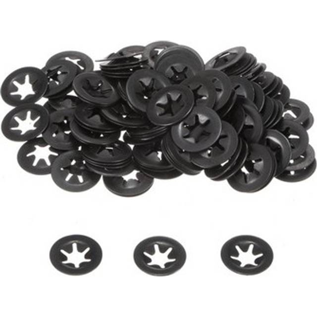 120pcs Internal Tooth Washers M4 65mn Steel Push Nuts