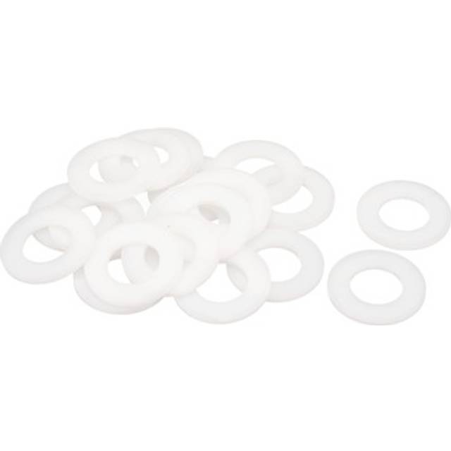20pcs M24 Nylon Flat Washers 24mm Id 45mm Od 3mm Thick, White