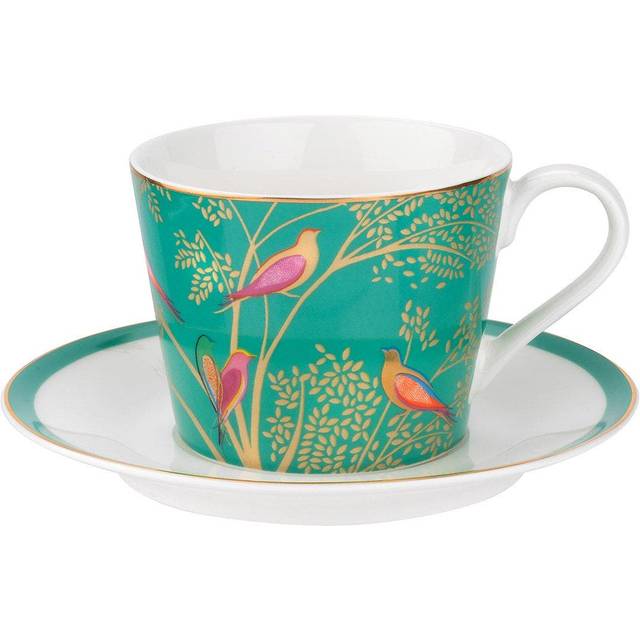 Sara Miller Chelsea Cup and Saucer, Green