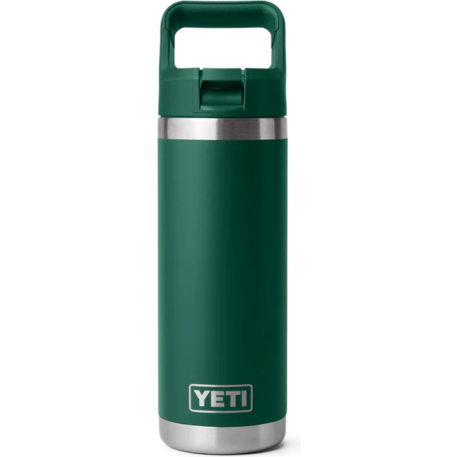 Yeti Rambler 18oz Straw Bottle - Black Forest Green