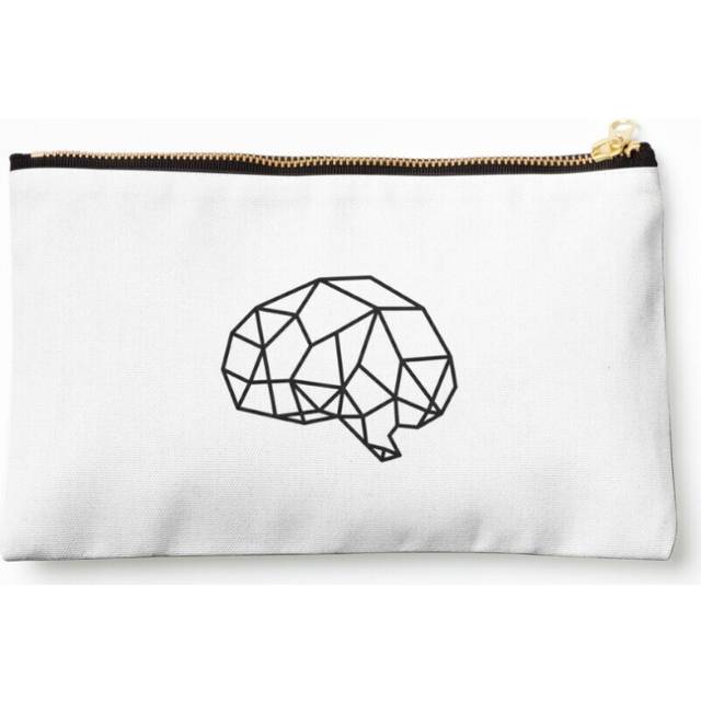Makeup Bag Big Brain Cosmetic Organizer Tyvek Paper Bags Zipper Pouch