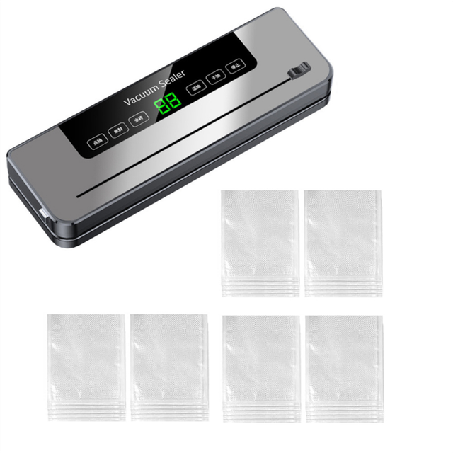 Food Saver Vacuum Sealer Machine with Cutter Can for Dry Wet Storage 30 Pcs Bags Included UK Plug