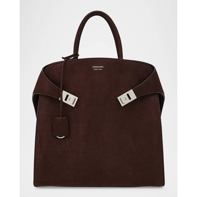 Ferragamo Men Hug tote bag Brown