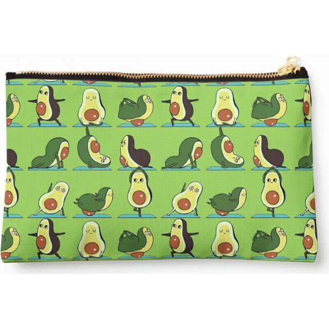 Makeup Bag Avocado Yoga Cosmetic Organizer Tyvek Paper Bags Zipper Pouch