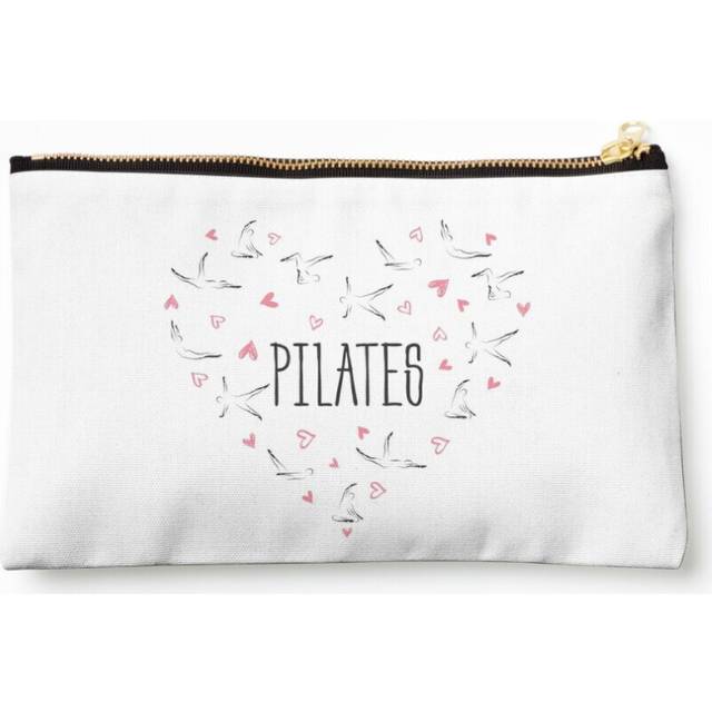 Makeup Bag Pilates poses in shape of a heart Cosmetic Organizer Tyvek Paper Bags Zipper Pouch
