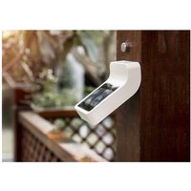 White Outdoor Solar LED Security Wall / Fence Light with PIR Sensor IP65