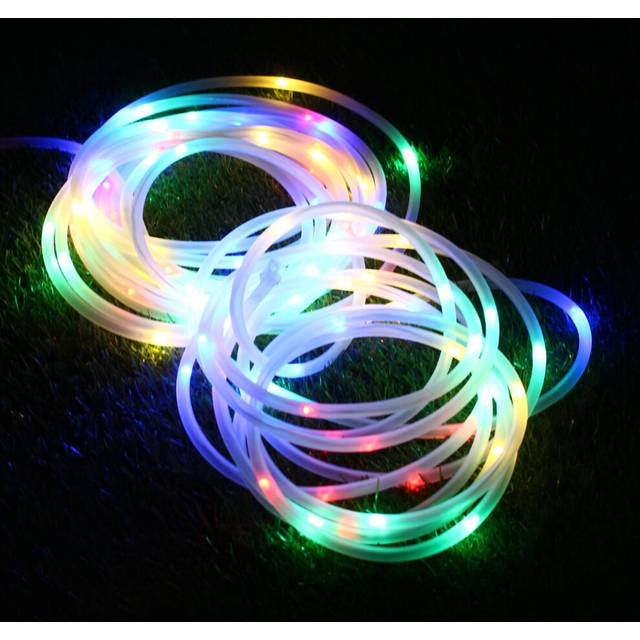 (Colorful) Battery Powered 8 Modes 10M 100LED Rope Tube String Light Outdoor Christmas Garden+Remote Controller