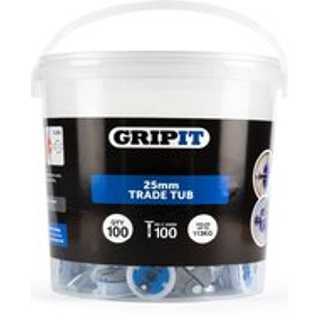 Gripit 25Mm Gripit Fixing Pack Of 100 Blue, Blue